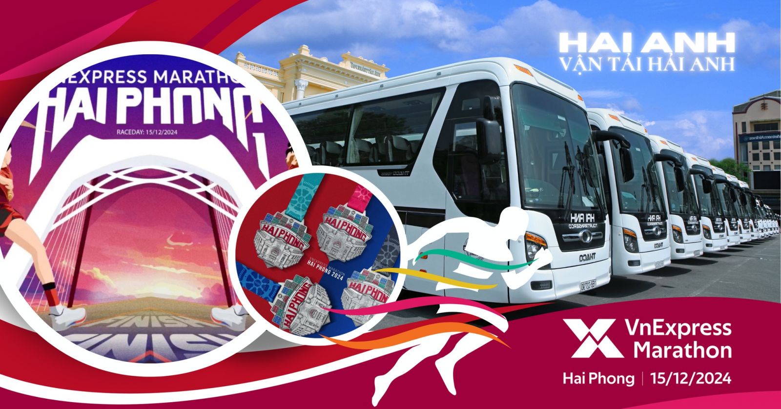 HAI ANH IS THE ATHLETE TRANSPORTATION SERVICE FOR THE VNEXPRESS MARATHON HAI PHONG 2023 & 2024