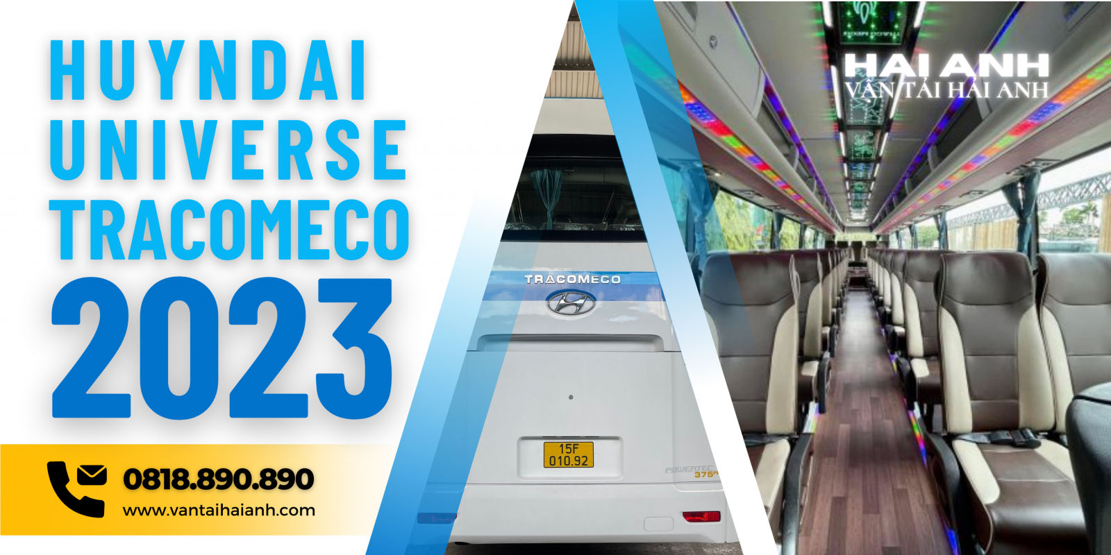 47-seater Hyundai Tracomeco Universe Noble bus - 2023 model