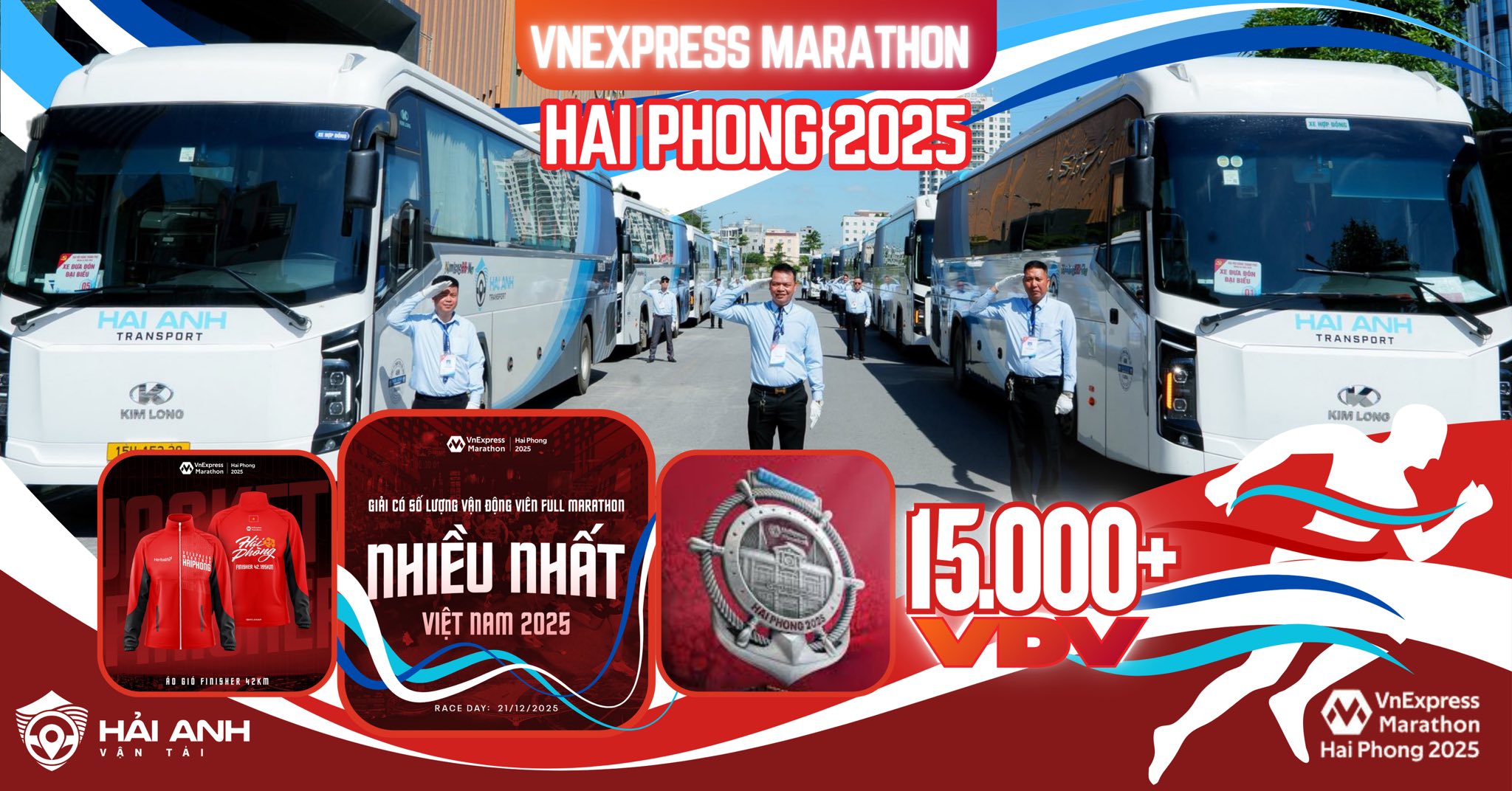 VẬN TẢI HẢI ANH 3 NĂM ĐỒNG HÀNH CÙNG VNXPRESS MARATHON HẢI PHÒNG