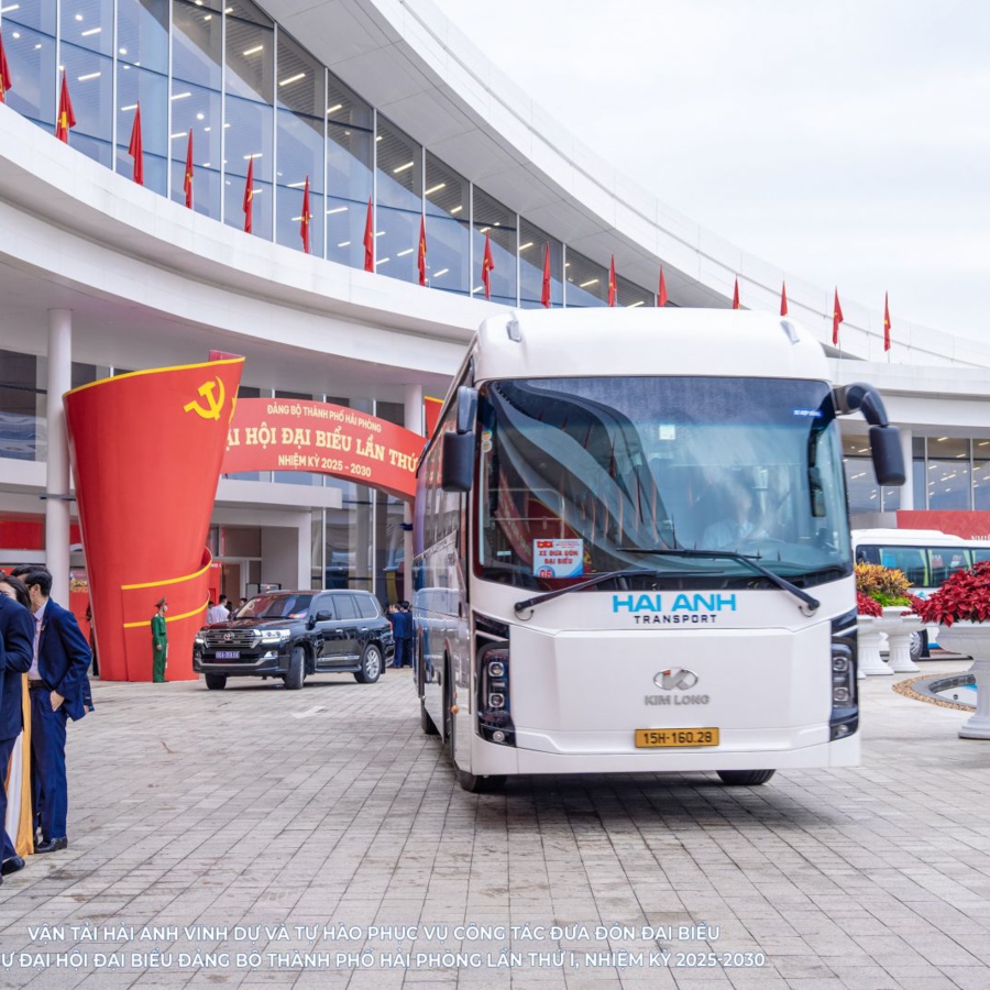 Vận tải Hải Anh vinh dự và tự hào, phục vụ công tác đưa đón đại biểu dự Đại hội đại biểu Đảng bộ TP. Hải Phòng lần thứ I, nhiệm kỳ 2025–2030
